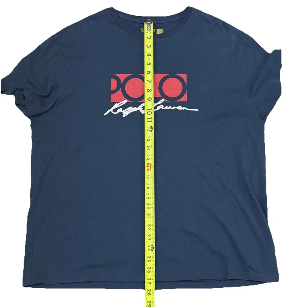 Polo Ralph Lauren Men's Box Logo T Shirt XL‎ Blue EUC